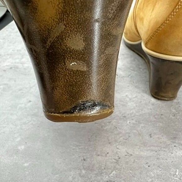 Timberland Knee High Lace-Up Yellow Genuine Leather Boots Womens Size 9M - Picture 7 of 13